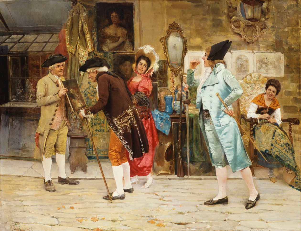 The Old Curio Shop, 1892 av Antonio Zoppi