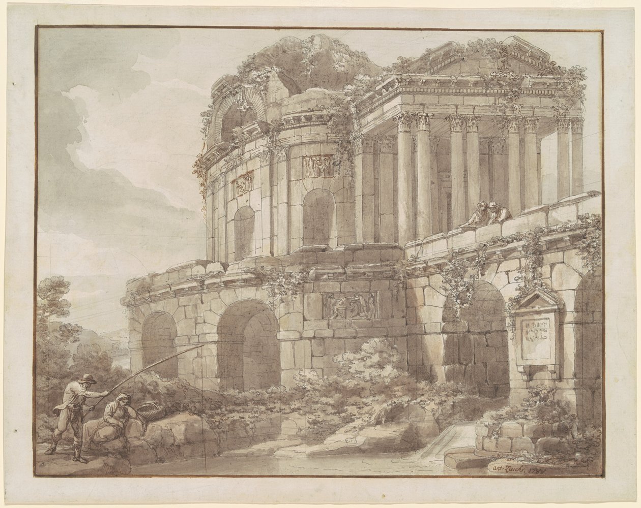 En romersk ruin av Antonio Zucchi