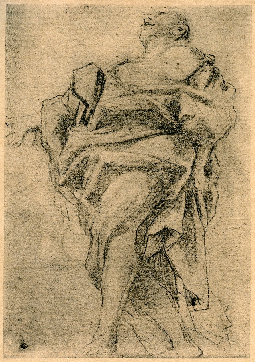 Studie for figuren av en apostel, 1913. av Antonio da Correggio