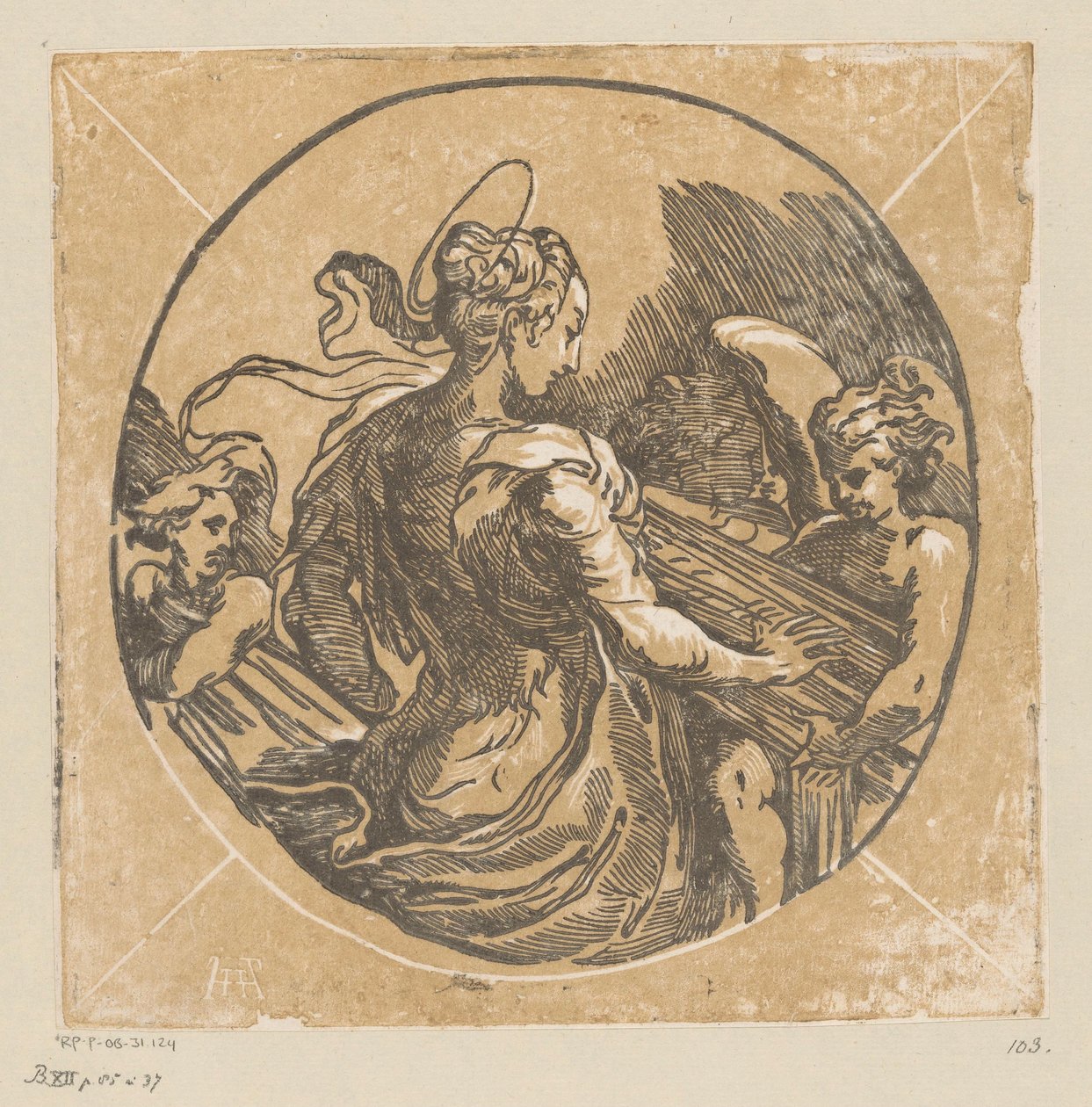 Sankt Cecilia musikeren av Antonio da Trento (possibly)