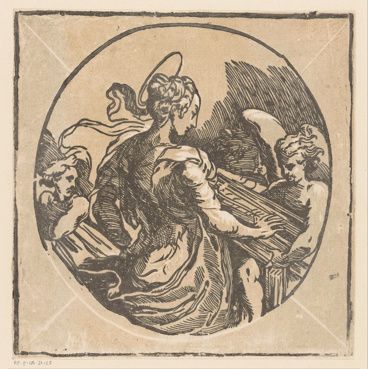 Sankt Cecilia musikeren av Antonio da Trento (possibly)