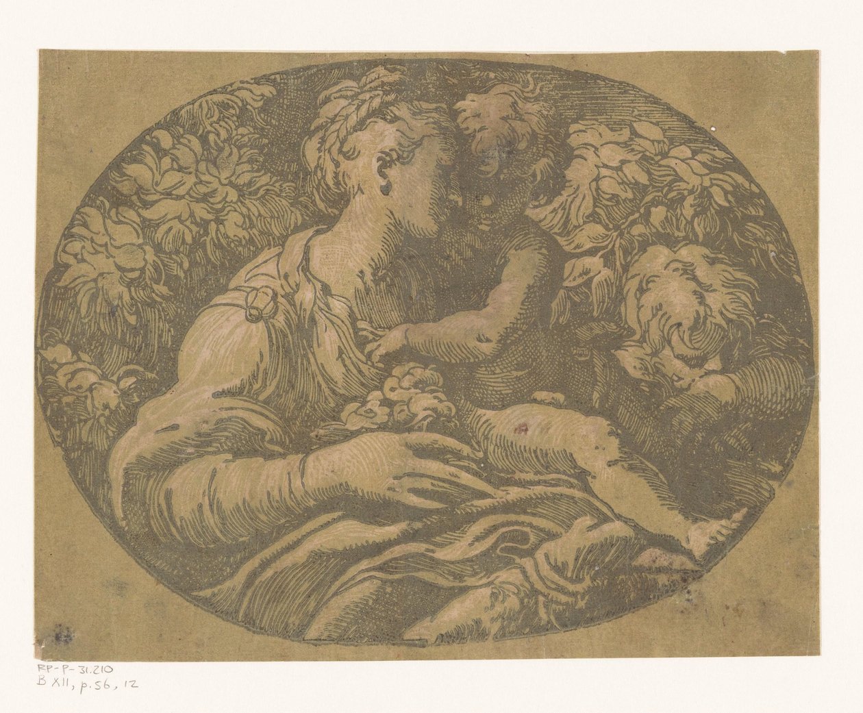 Maria med barnet og døperen Johannes Mary med rosen av Antonio da Trento