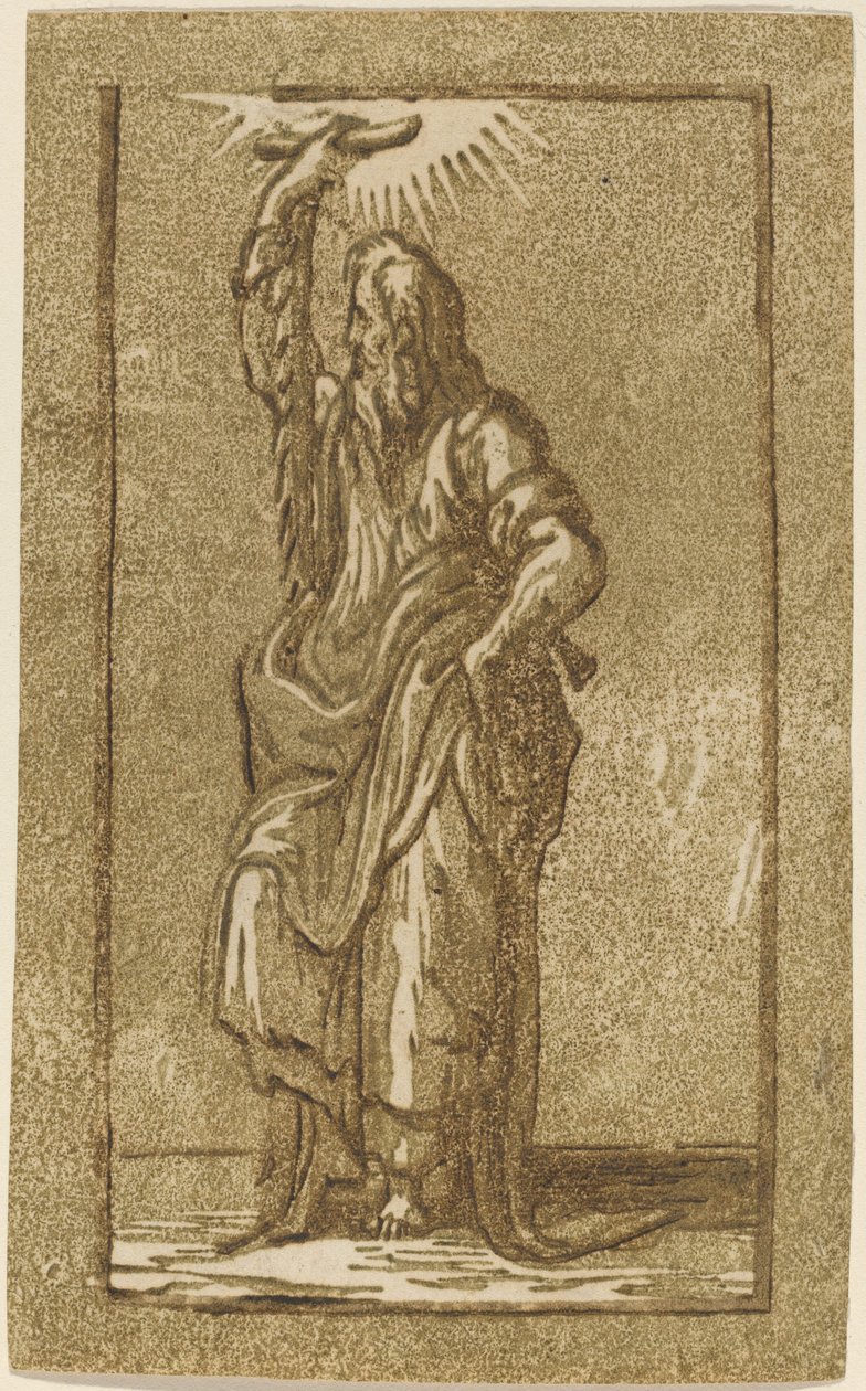 St. Simon av Antonio da Trento after Parmigianino