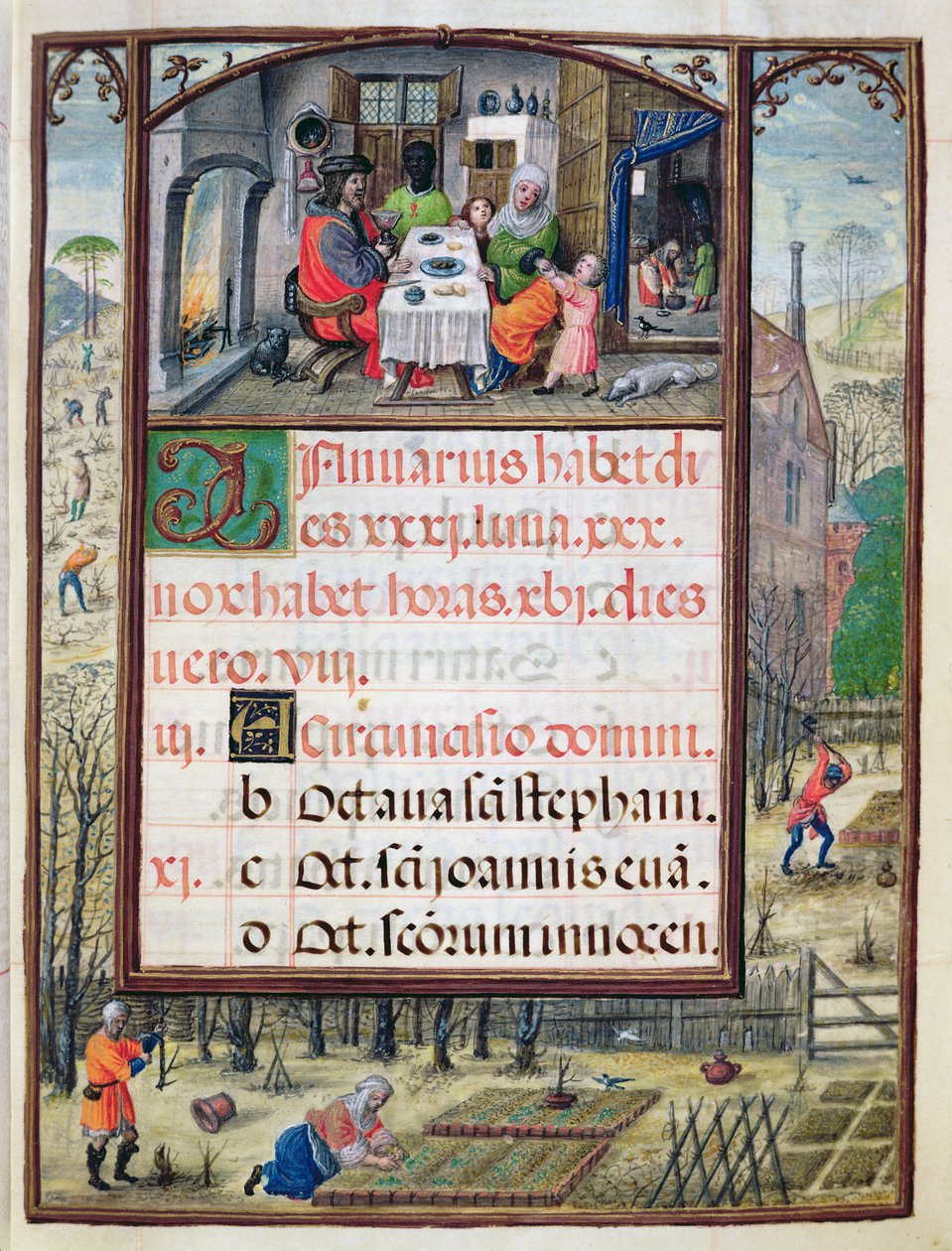 Januar måned, miniatyrer fra 