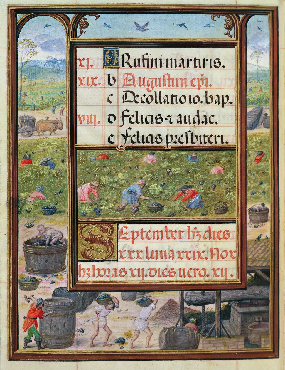 September måned, miniatyrer fra 