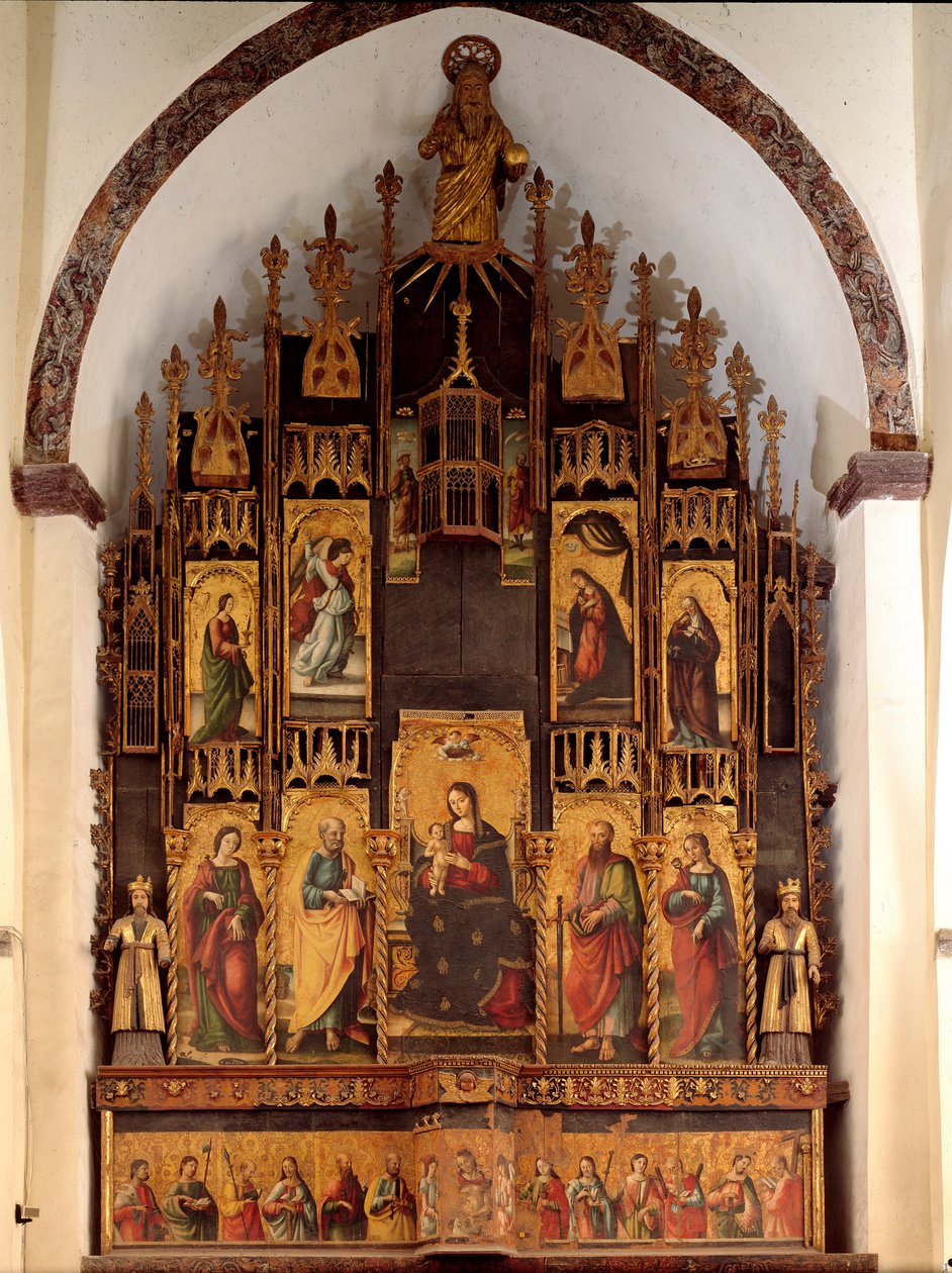 Polyptic of the Poem of Redemption and Coronation of the Virgin Mary Tremaleri av Antonello de Saliba av Antonio de Saliba