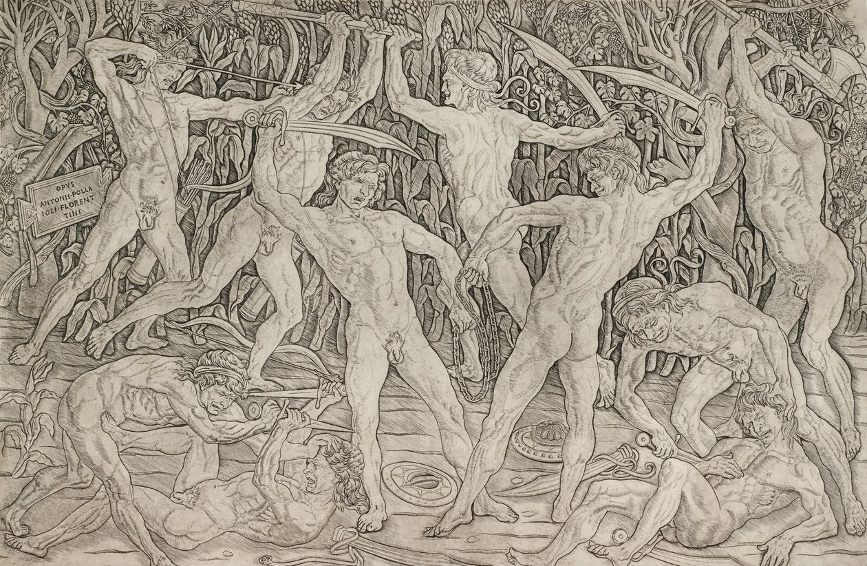 Battle of the Nudes av Antonio del Pollaiolo