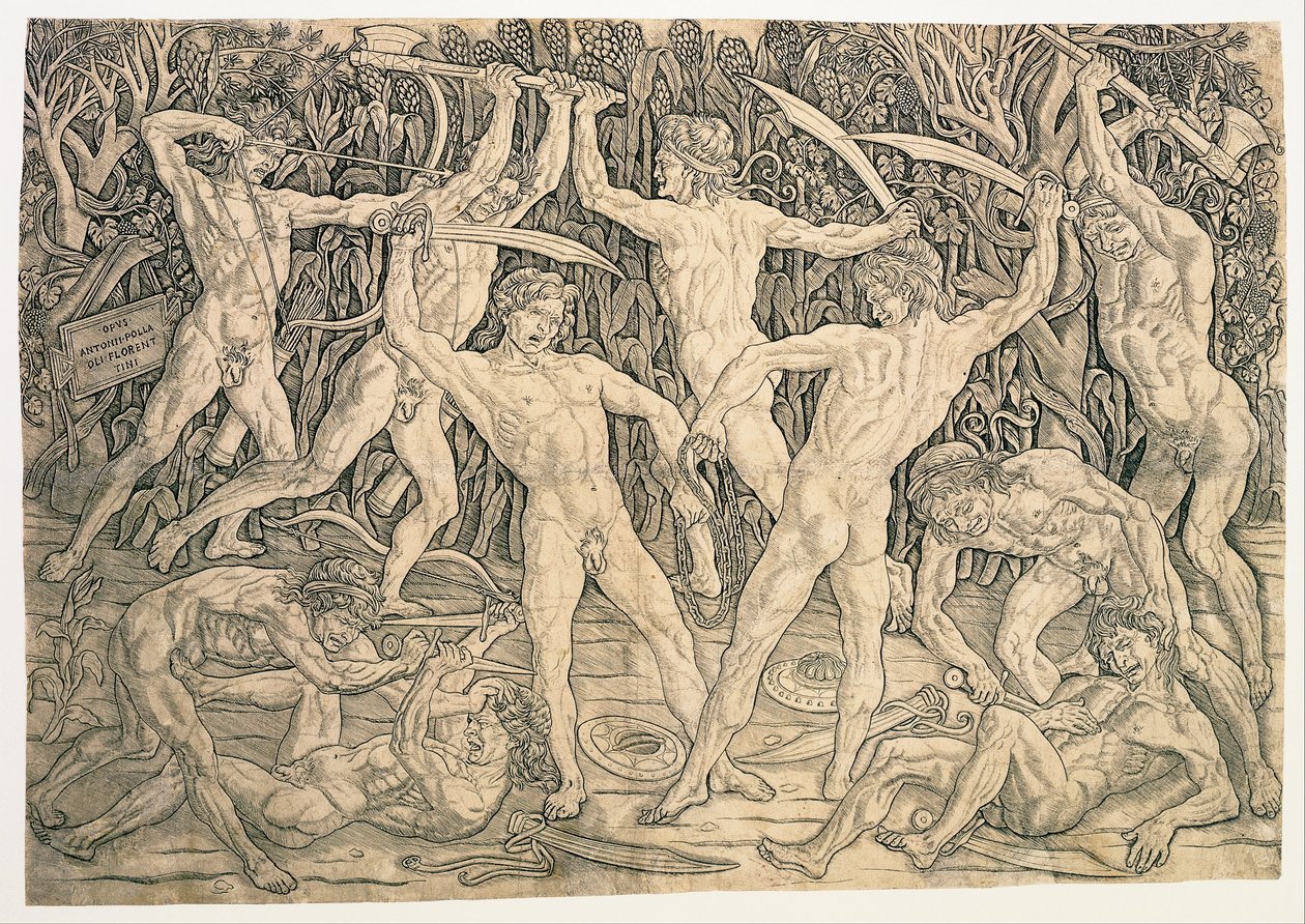 Battle of the Nudes av Antonio del Pollaiolo
