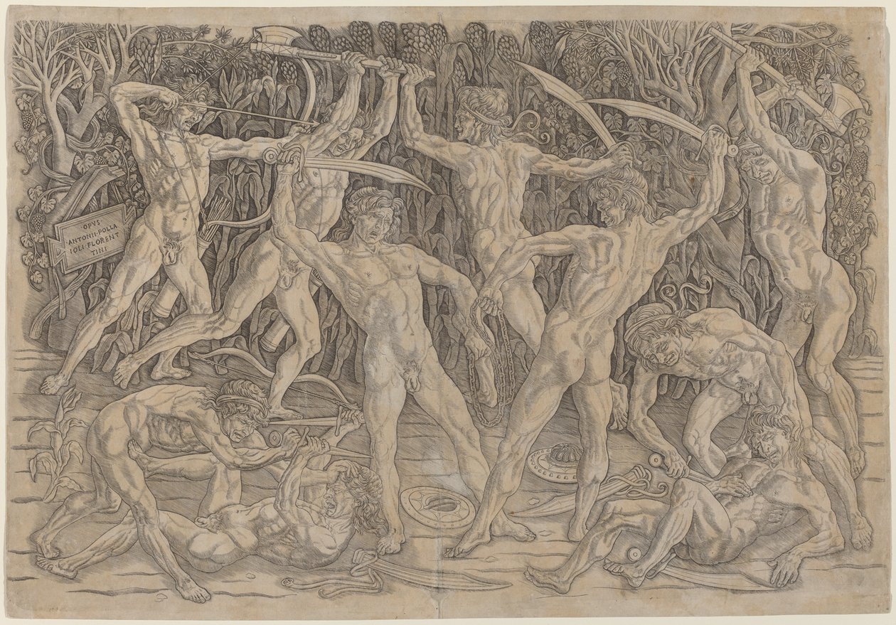 Battle of the Nudes av Antonio Pollaiuolo