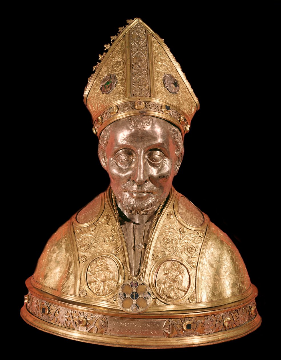 Relikviebyste av Ignatius av Antiokia (ca. 35-110) (Relikviebyste av Ignatius av Antiokia) Gullkobberskulptur tilskrevet Antonio di Salvi, toskansk skole på 1400-tallet Firenze, Museo Nazionale del Bargello, n Inv 4 ELLER av Antonio di Salvi