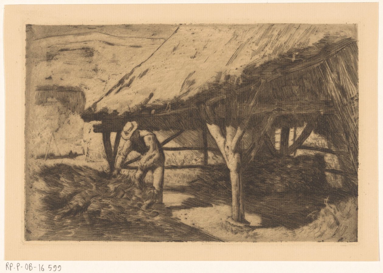 Gård med høyfjøs (original tittel) av Antoon Derkinderen