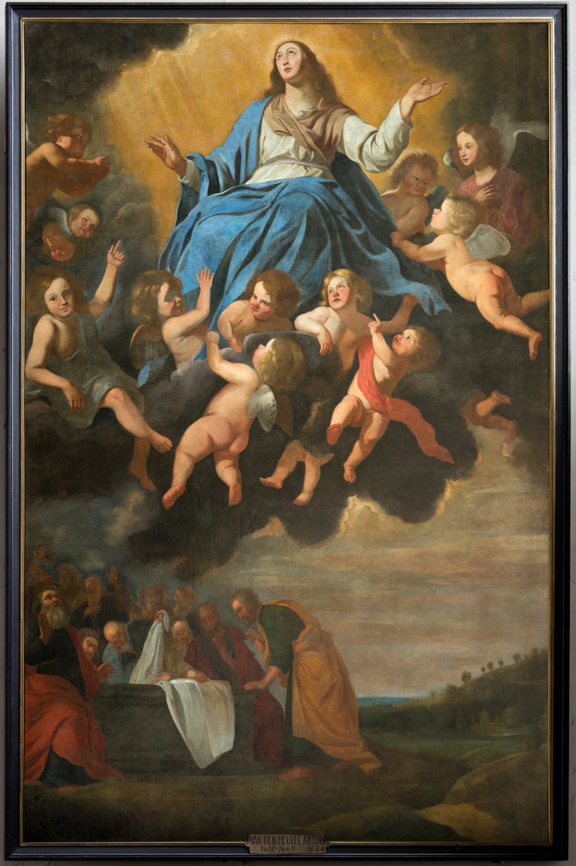 Sognekirke (Saint Eligius sognekirke). maleri. "Antagelse av Maria". Anthony van den Heuvel. av Antoon van den Heuvel