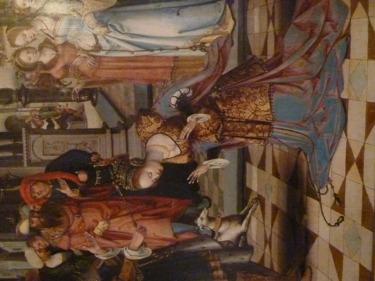 Ester og Ahasverus; Adam og Eva av Antwerp School