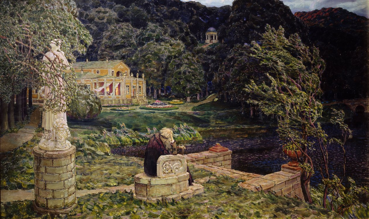 I den gamle parken. Alt i fortiden, 1926 av Apollinari Mikhailovich Vasnetsov
