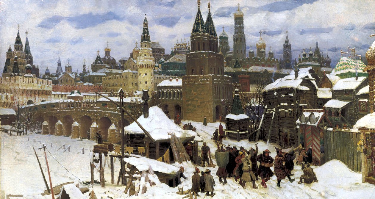 Moskva på 1600-tallet. All Saints Bridge, 1901 av Apollinari Mikhailovich Vasnetsov