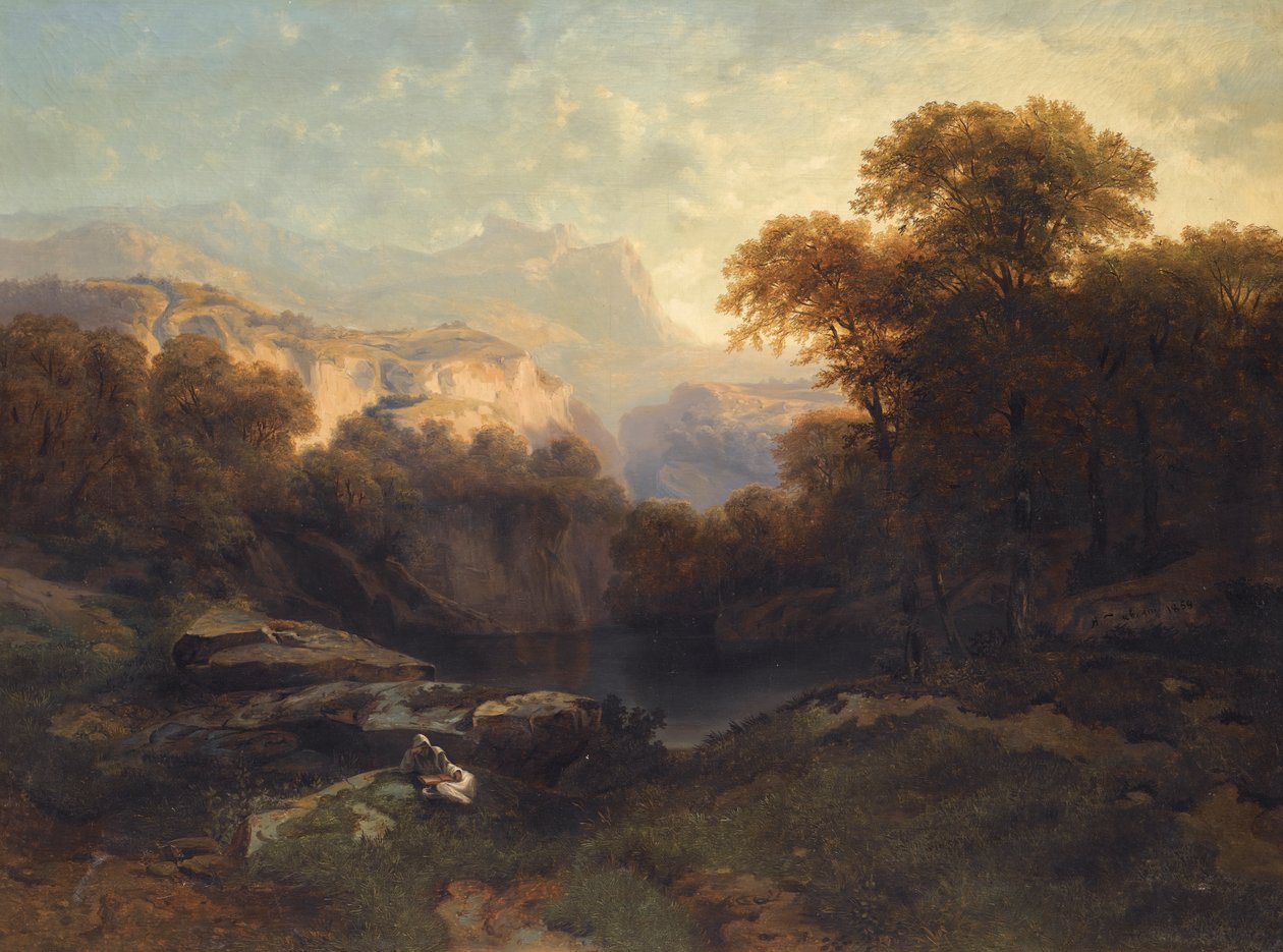 Contemplation In An Alpine av Apollinary Goravsky