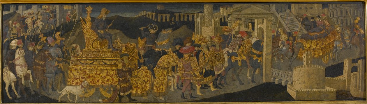 The Triumph of Scipio Africanus (tempera med gull og sølv på panel) av Apollonio (studio of) & Marco del Buono (1402 89)