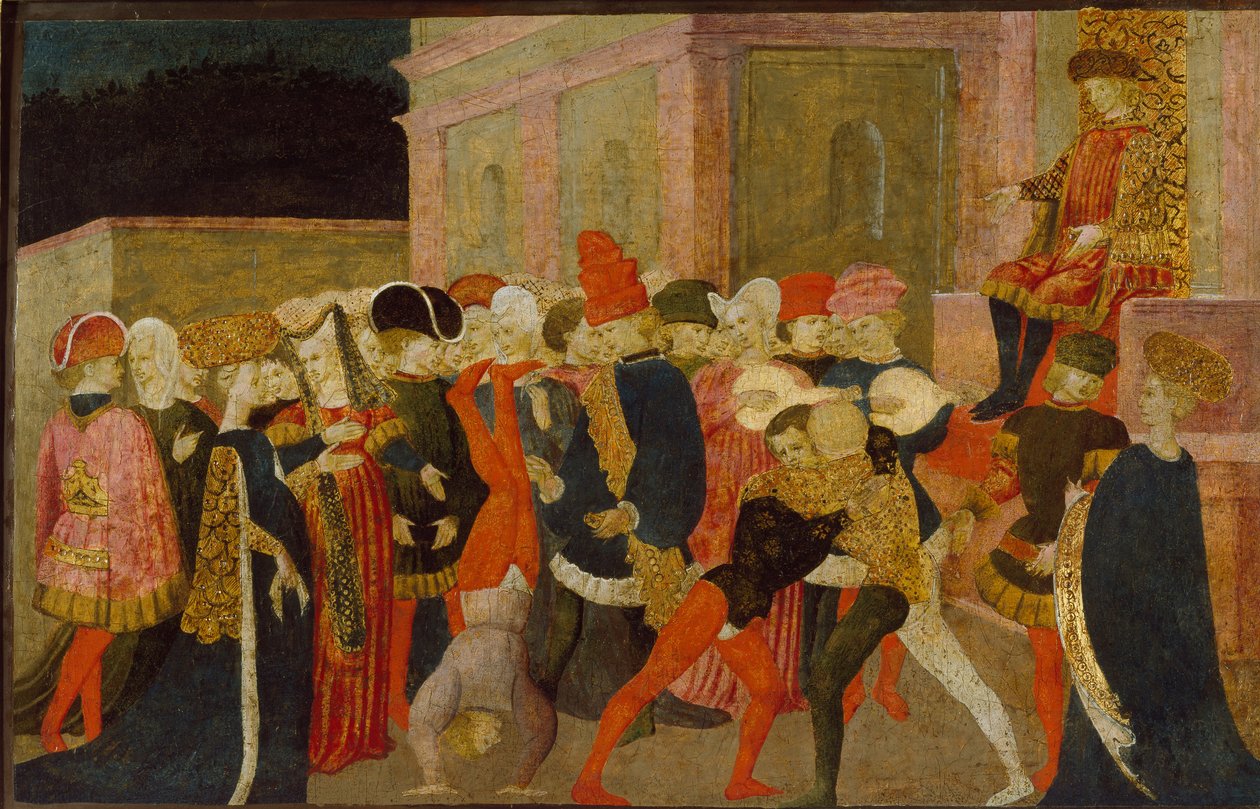 The Rape of the Sabine Women, 1400-tallet av Apollonio di Giovanni di Tommaso