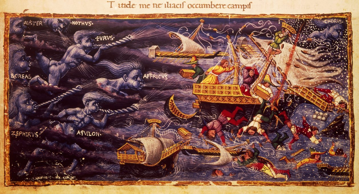 Virgilian manuskript med passasje fra Aeneid, av Apollonio di Giovanni (1415 eller 1417-1465) av Apollonio di Giovanni di Tommaso