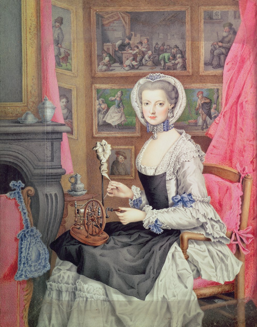 Selvportrett, 1776 av Archduchess of Austria Maria Christine