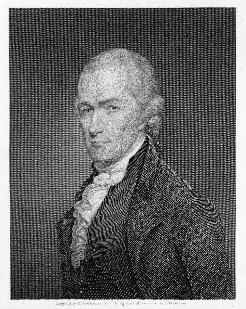 Alexander Hamilton (1757-1804) gravert av John Francis Eugene Prud