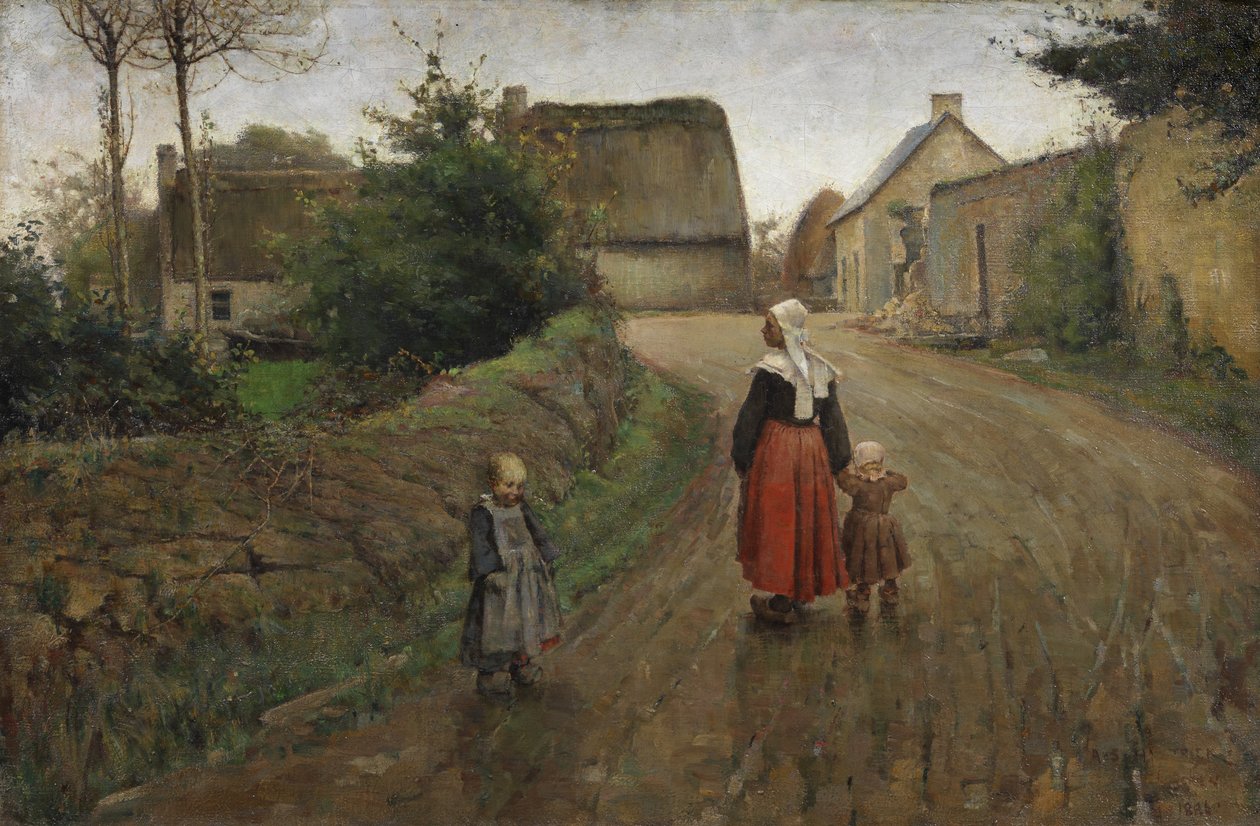 Gate i Pont-Aven av Archibald Standish Hartrick