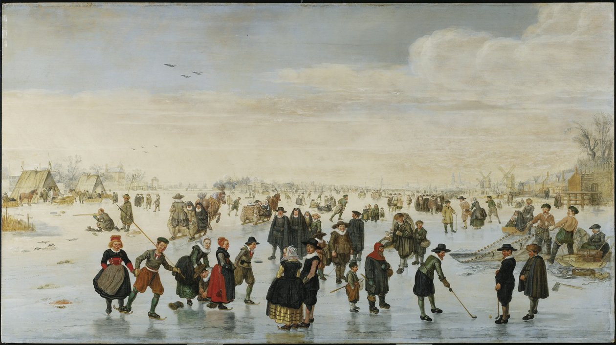 Skatere på Amstel, ca. 1620 av Arent Arentsz