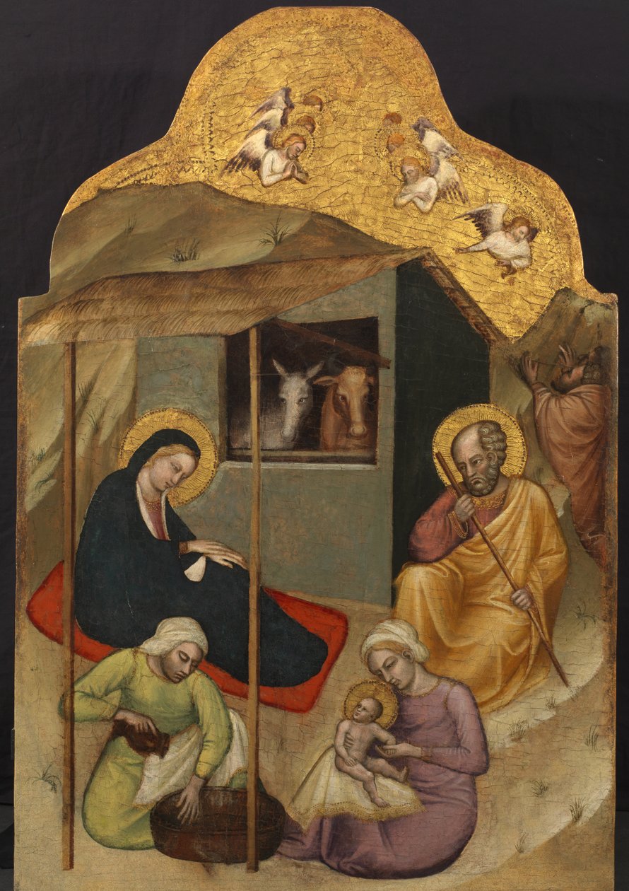 Fødsel, ca. 1380 av Aretino Luca Spinello or Spinelli