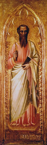 Saint Bartholomew (olje på panel) av Aretino Luca Spinello or Spinelli