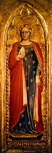 Magdalen (olje på panel) av Aretino Luca Spinello or Spinelli
