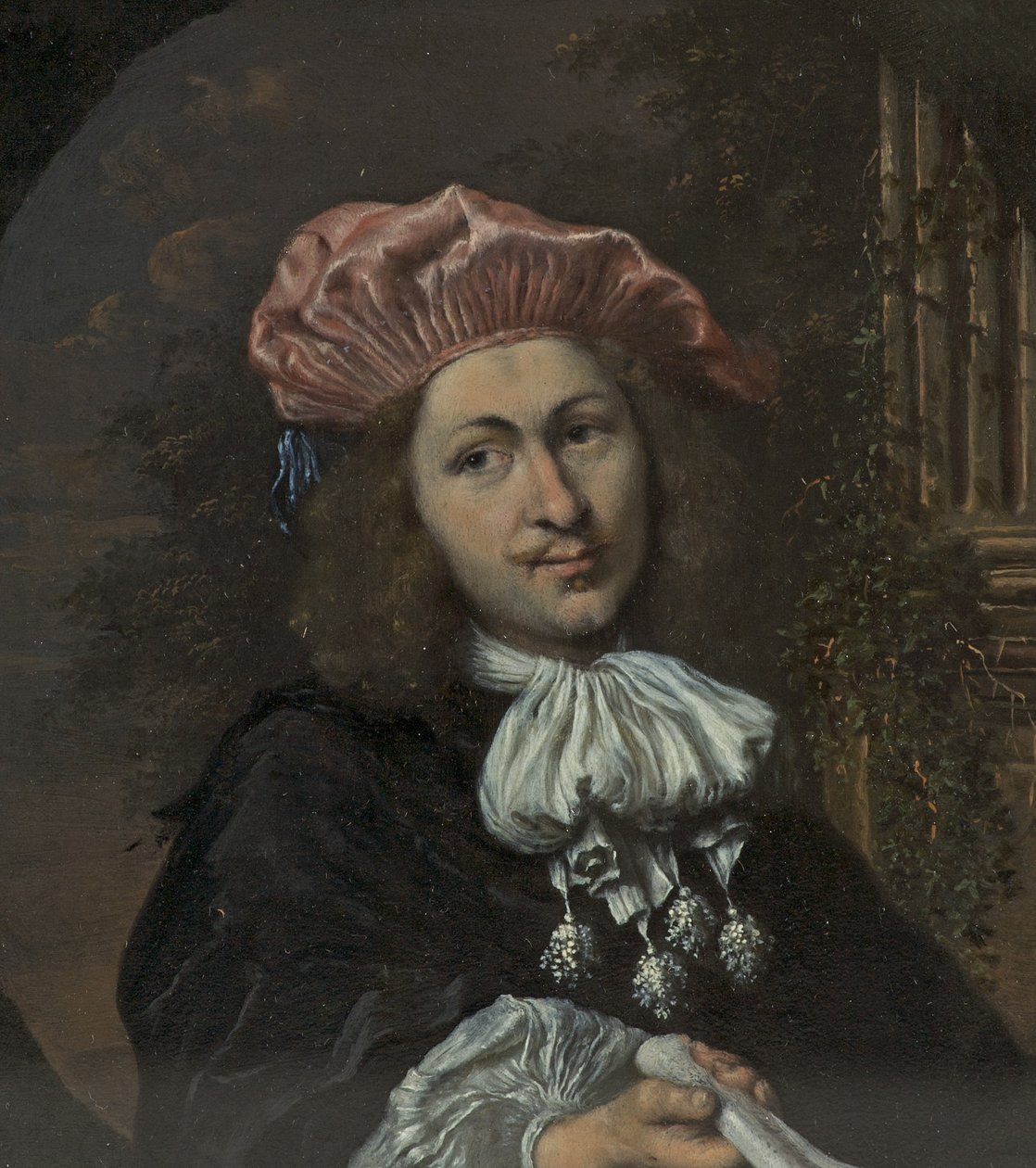 Portrett av en mann, ca. 1672-80 (olje på kobber) av Arie de Vois