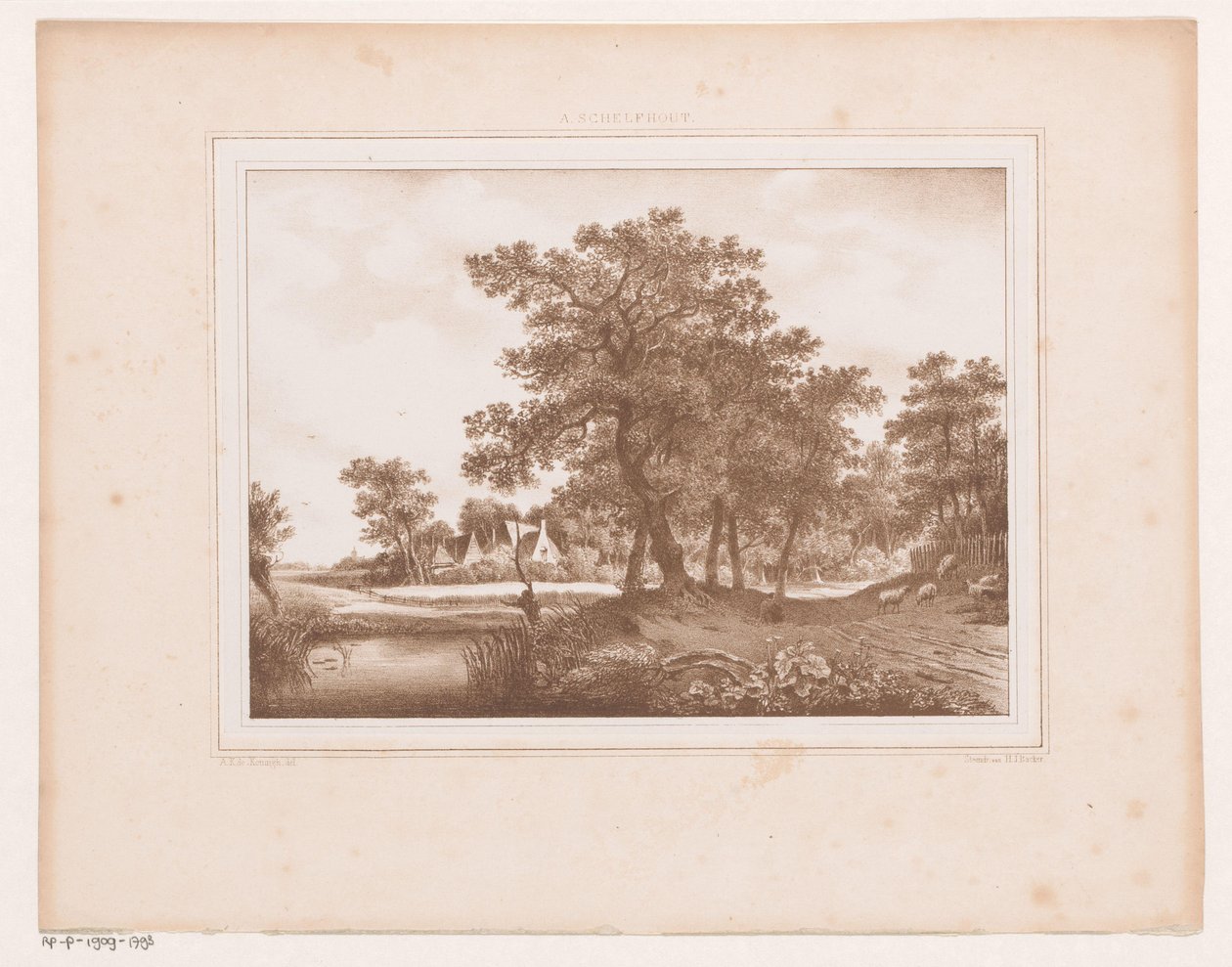 Gezicht op een landweg en een sloot   1369545   no       norwegian Successfully Translated  Original: Kirkeruin på Grønland. Illustration til W.A. Graah. Undersøgelsesrejse til østkysten af Grønland Translat: Kirkeruin på Grønland. Illustration til W.A. Gr av Arie Ketting de Koningh