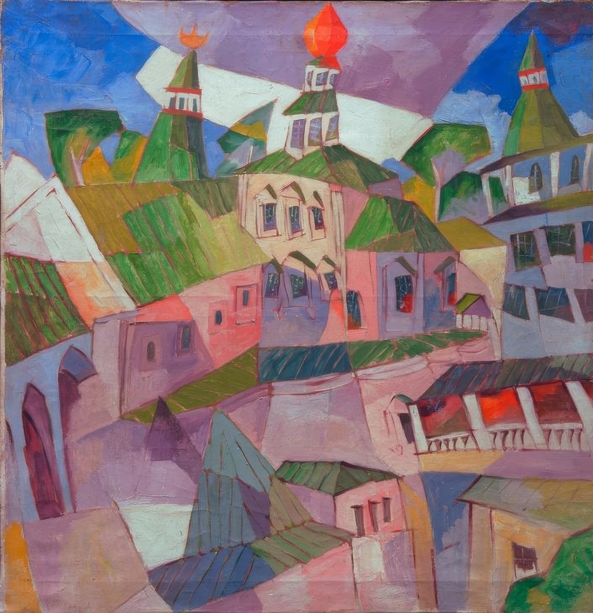 Kloster (Erkebiskopens domstol i New Jerusalem Monastery) av Aristarch Wassiljewitsch Lentulow