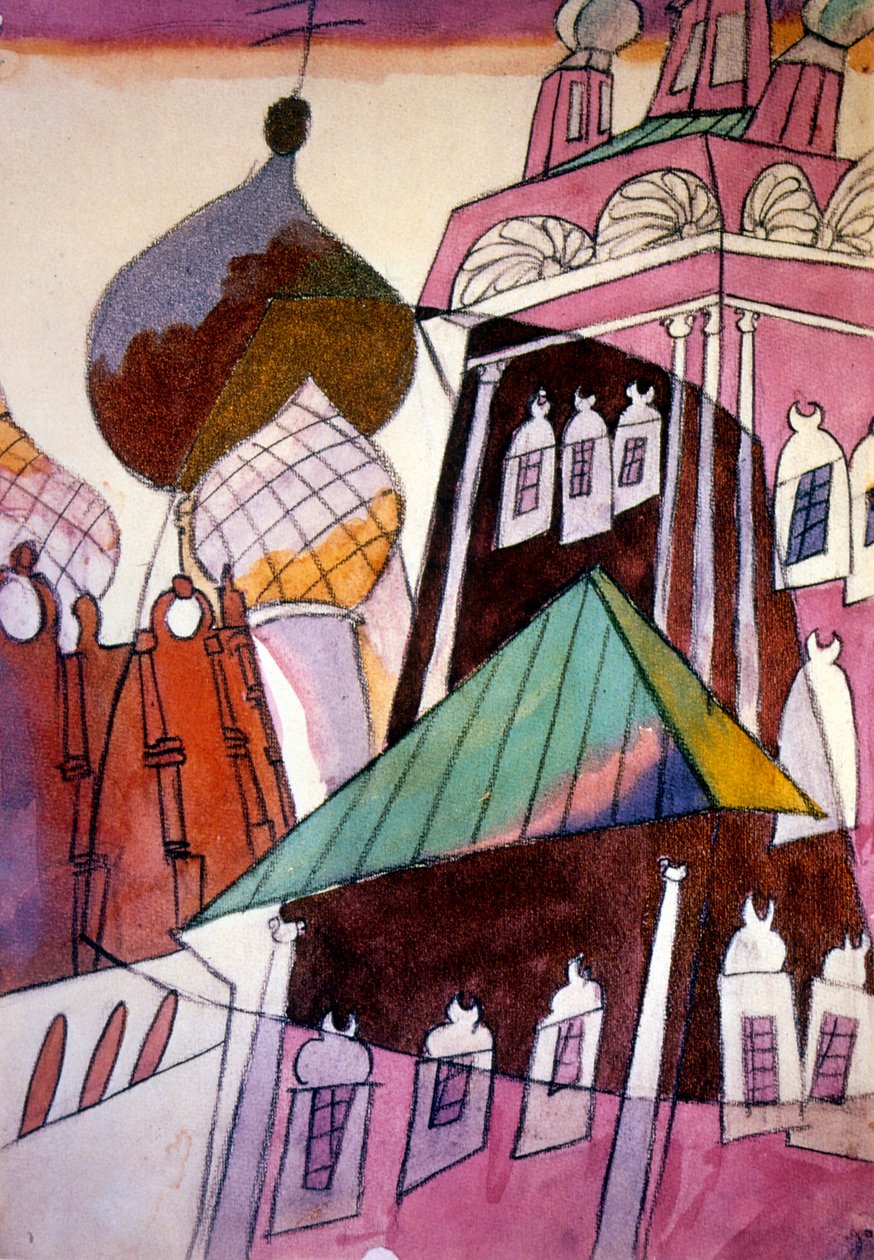 Novodevichy-klosteret, også kjent som Bogoroditse-Smolensky-klosteret av Aristarkh Vasilievic Lentulov