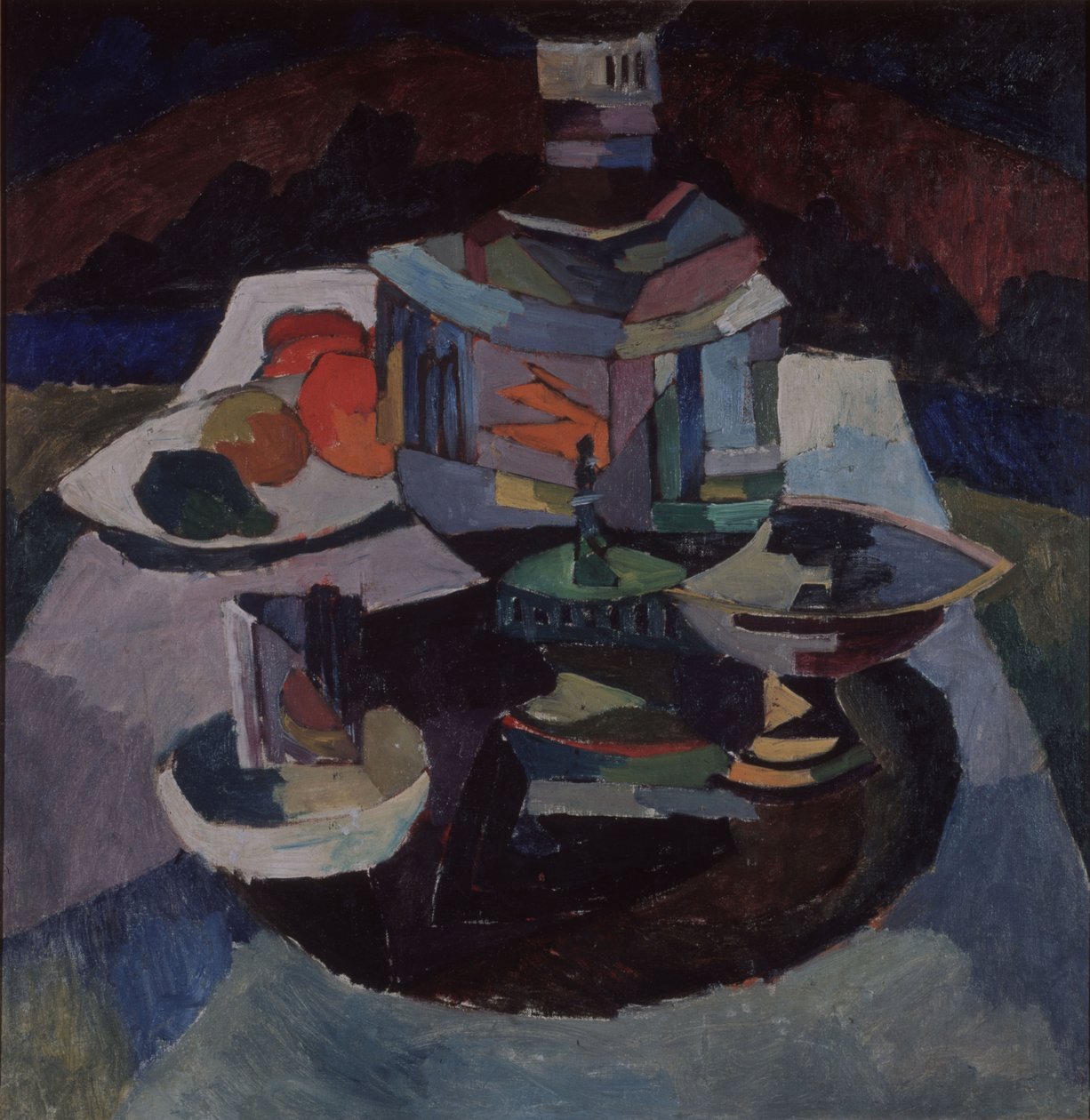 Stilleben med en samovar, 1913 av Aristarkh Vasilievic Lentulov