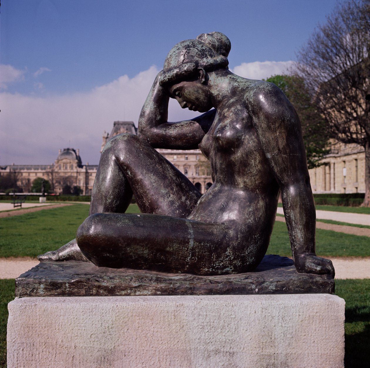 La Mediterranee, Place du Carrousel, Louvre, Paris, 1902-05 (bronse) (se 160259-160261 for andre visninger) av Aristide Maillol