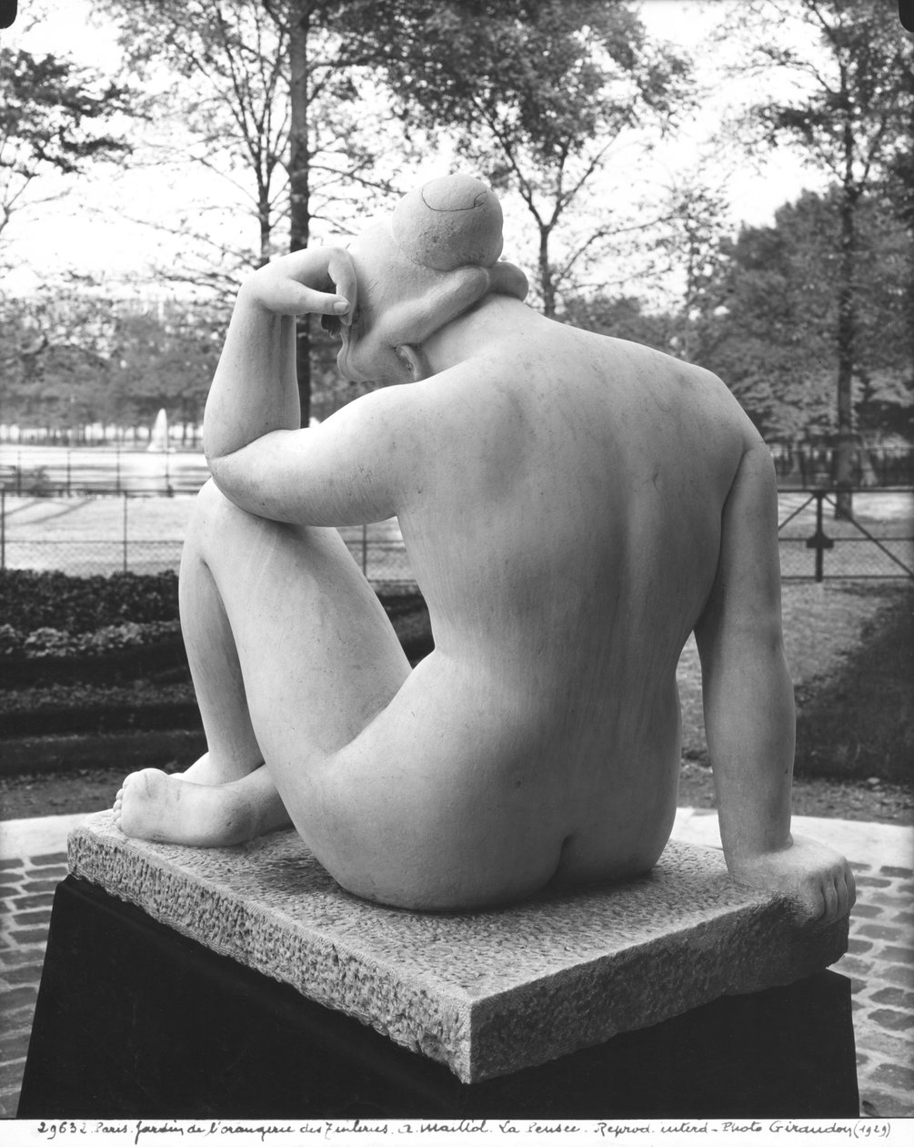 Middelhavet, eller Tanken, sett bakfra, 1923 (se også 253097) (marmor) av Aristide Maillol
