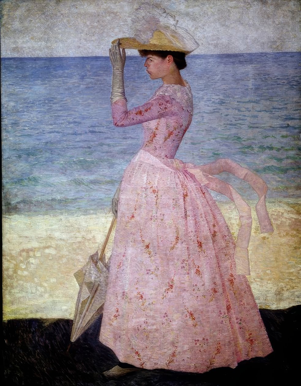 Kvinnen med parasoll - 1896 - 190 × 149 cm - olje på lerret. Artist: ARISTIDE MAILLOL. Også kjent som: LA MUJER DE LA SOMBRILLA. Sted: MUSEE D’ORSAY av Aristide Maillol