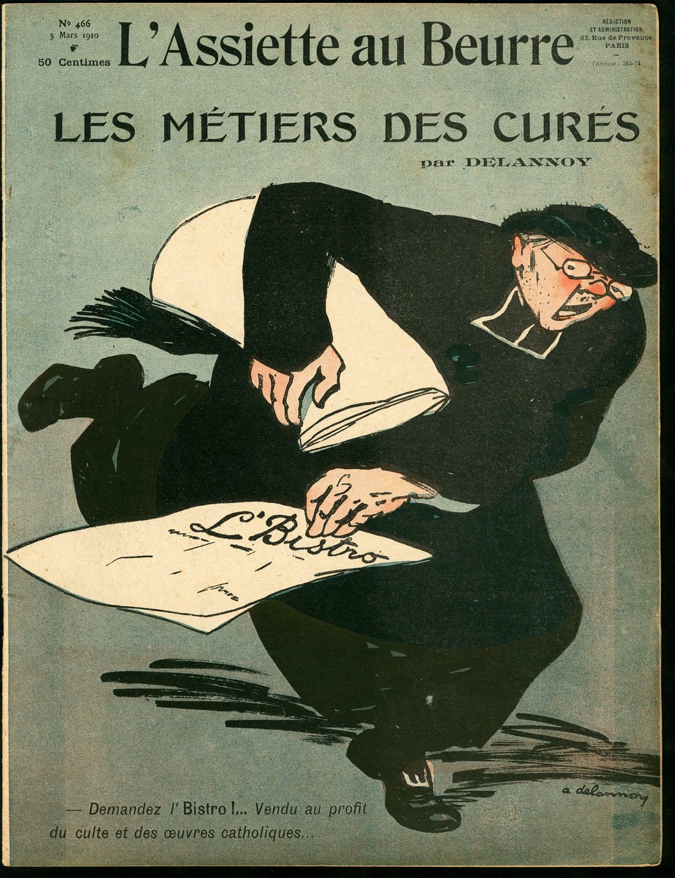 Omslag av "" L'Plate au beurre"", nummer 466, Satirical in Colors av Aristide Delannoy