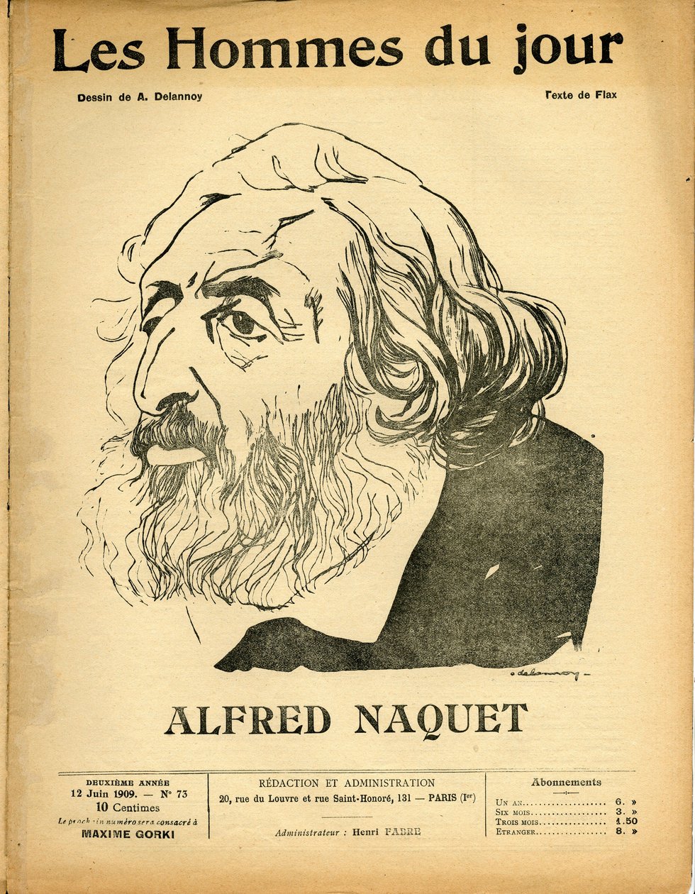 Cover av ""The Men of the Day"", Satirical in B & W av Aristide Delannoy