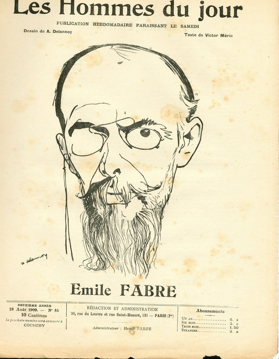 Cover av ""The Men of the Day"", Satirical in B & W av Aristide Delannoy