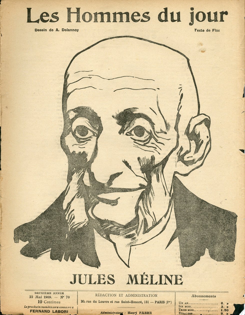 Cover av ""The Men of the Day"", Satirical in B & W av Aristide Delannoy