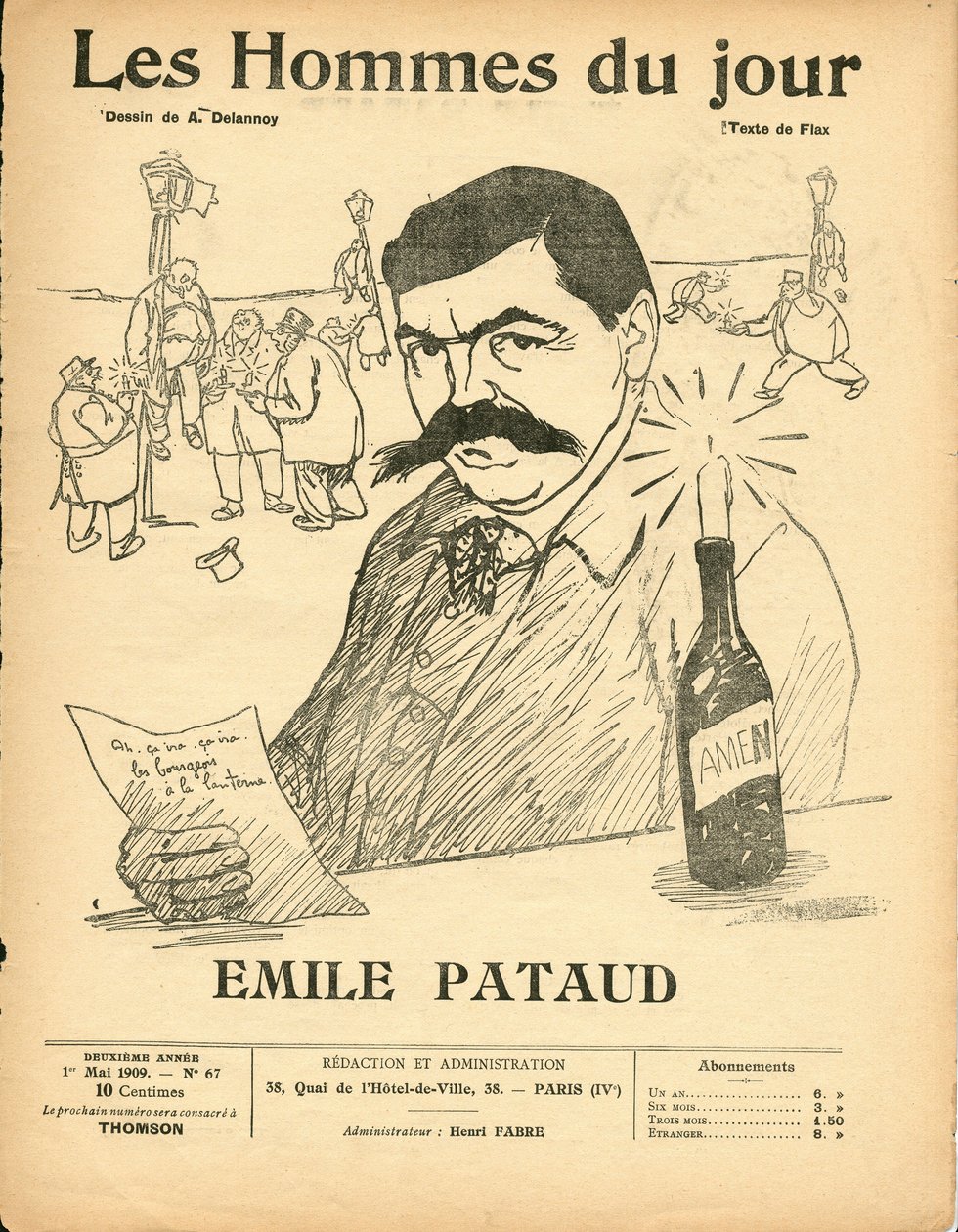 Cover av ""The Men of the Day"", Satirical in B & W av Aristide Delannoy