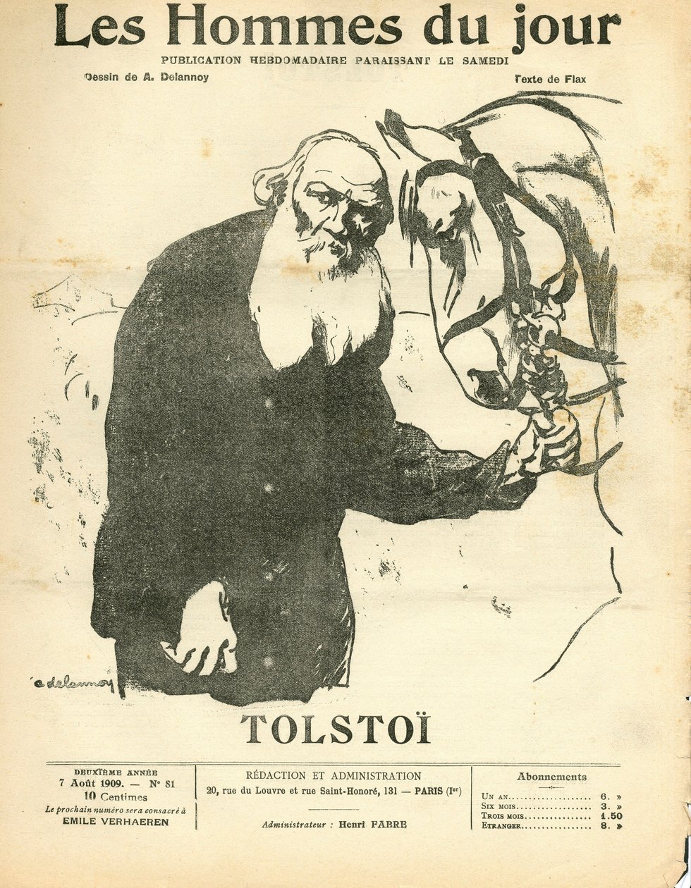 Cover av "" Men of the Day", Satirical in N & B av Aristide Delannoy