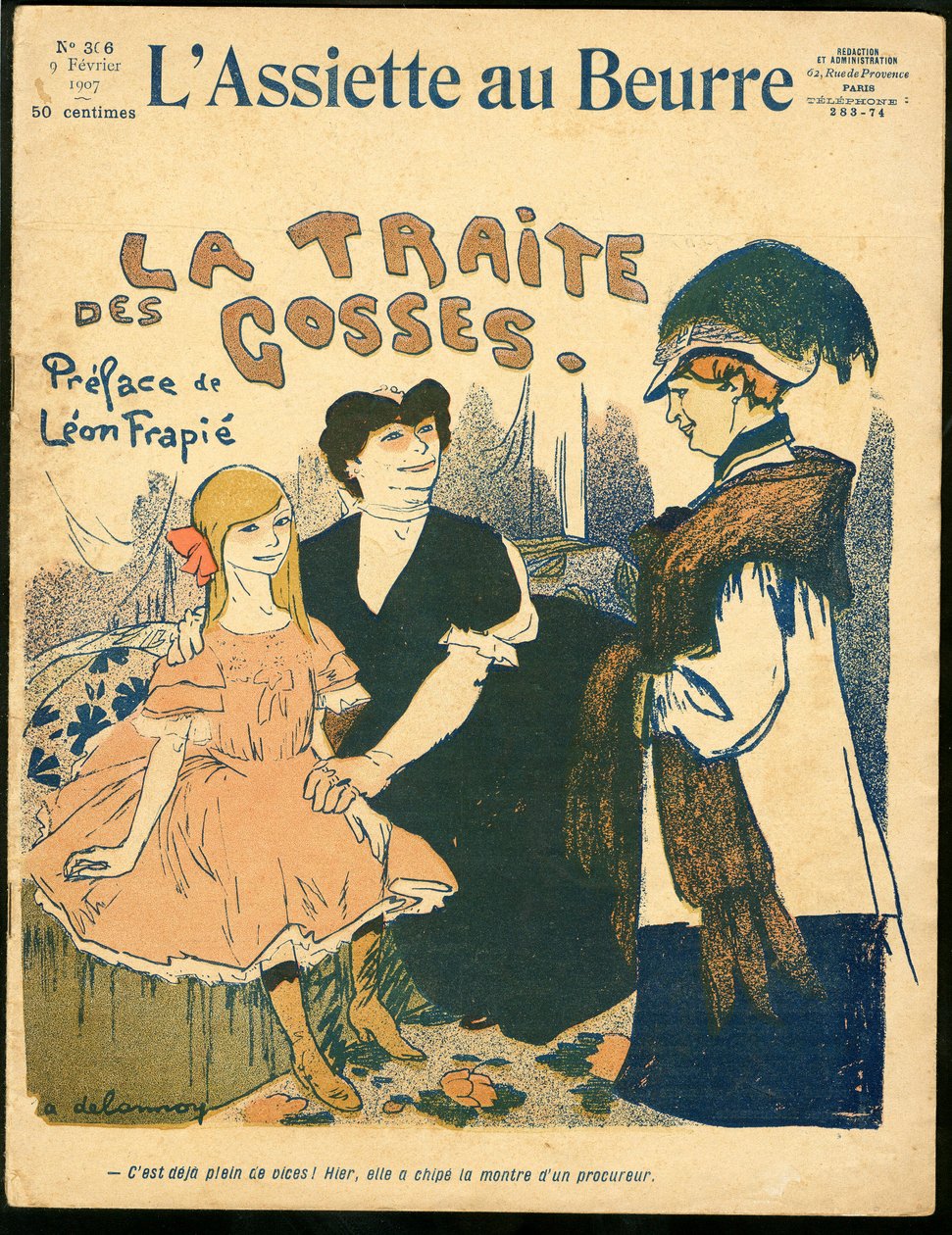Omslag til "" The Butter Plate"", nummer 306, Satirique en Colors av Aristide Delannoy