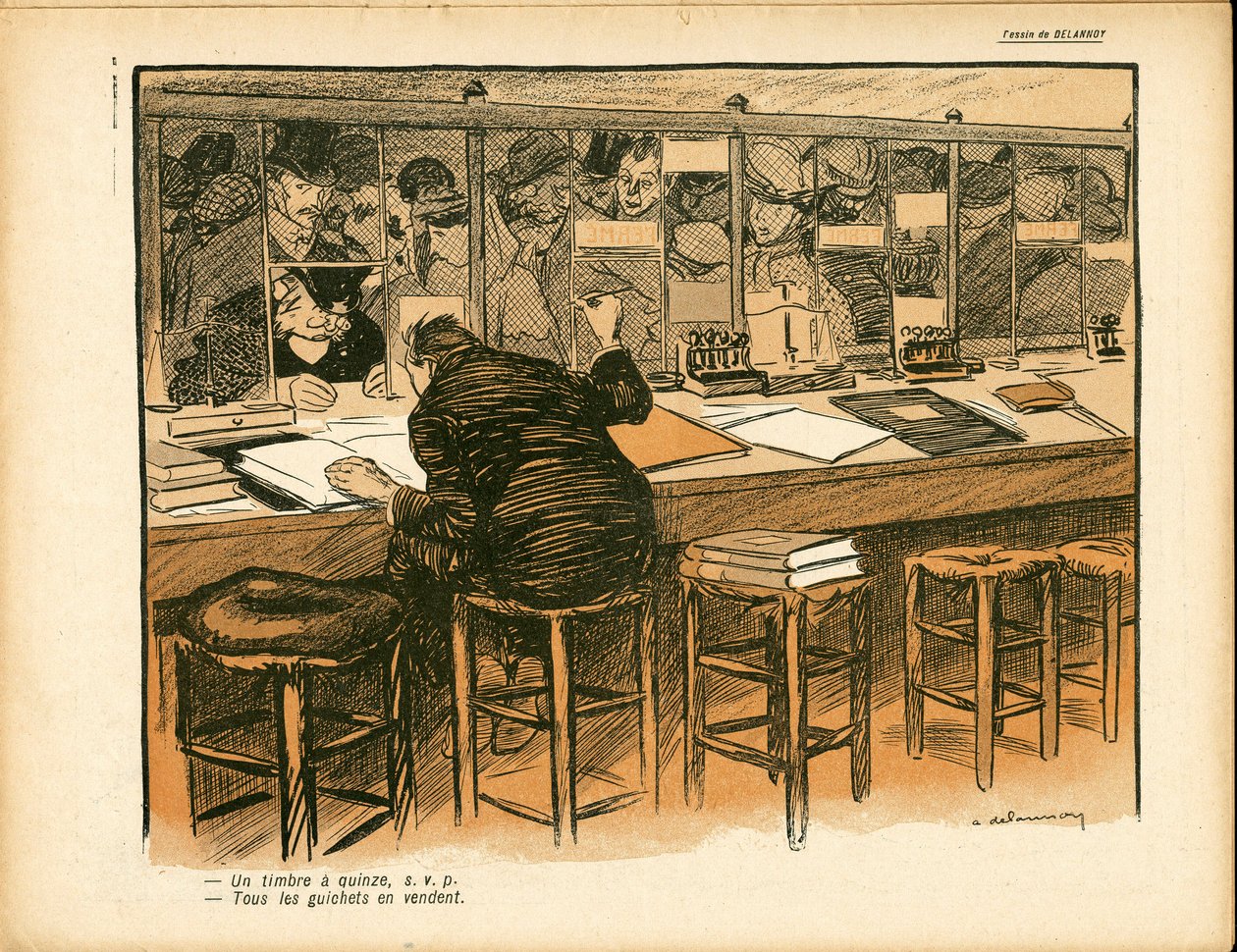 L'Plate au beurre, nummer 164, satirisk i farger av Aristide Delannoy