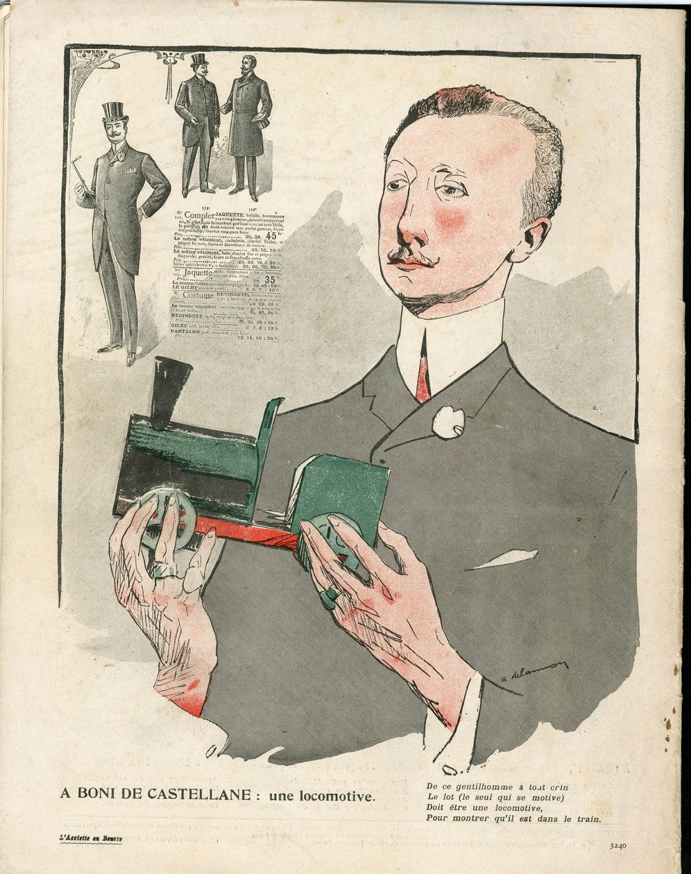 L'Plate au beurre, nummer 195, satirisk i farger av Aristide Delannoy
