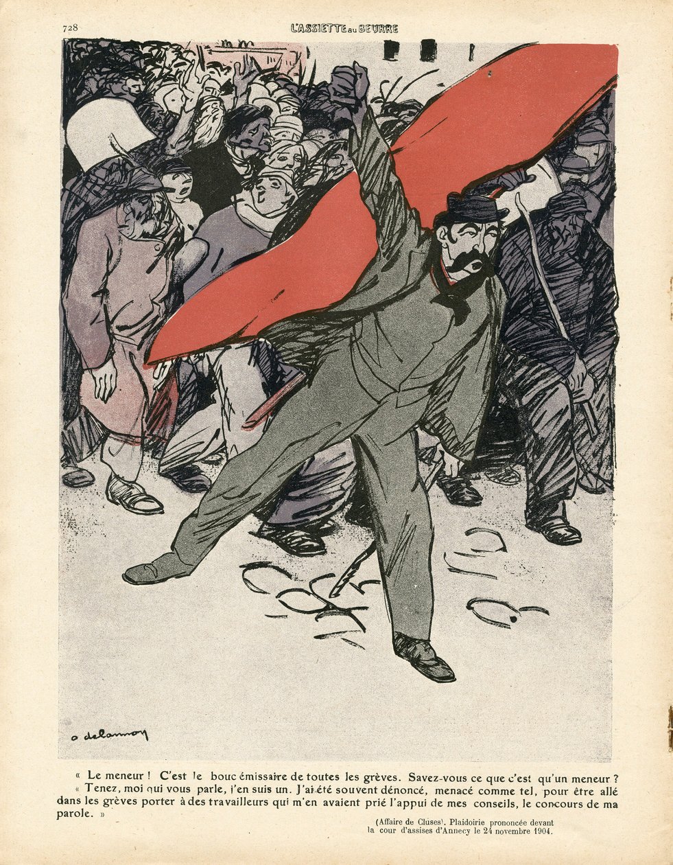 The Butter Plate, nummer 410, Satirical in Colors av Aristide Delannoy