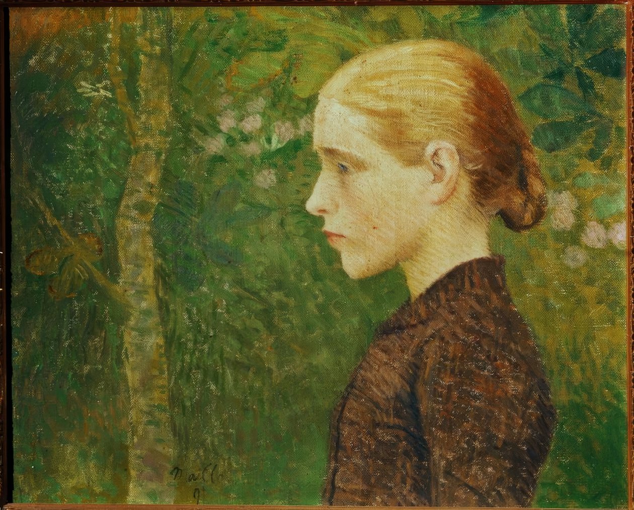 Aristide Maillol / Portrait Bust of a Peasant Girl’, 1891, Olje på lerret, 46 × 55 cm av Aristide Maillol