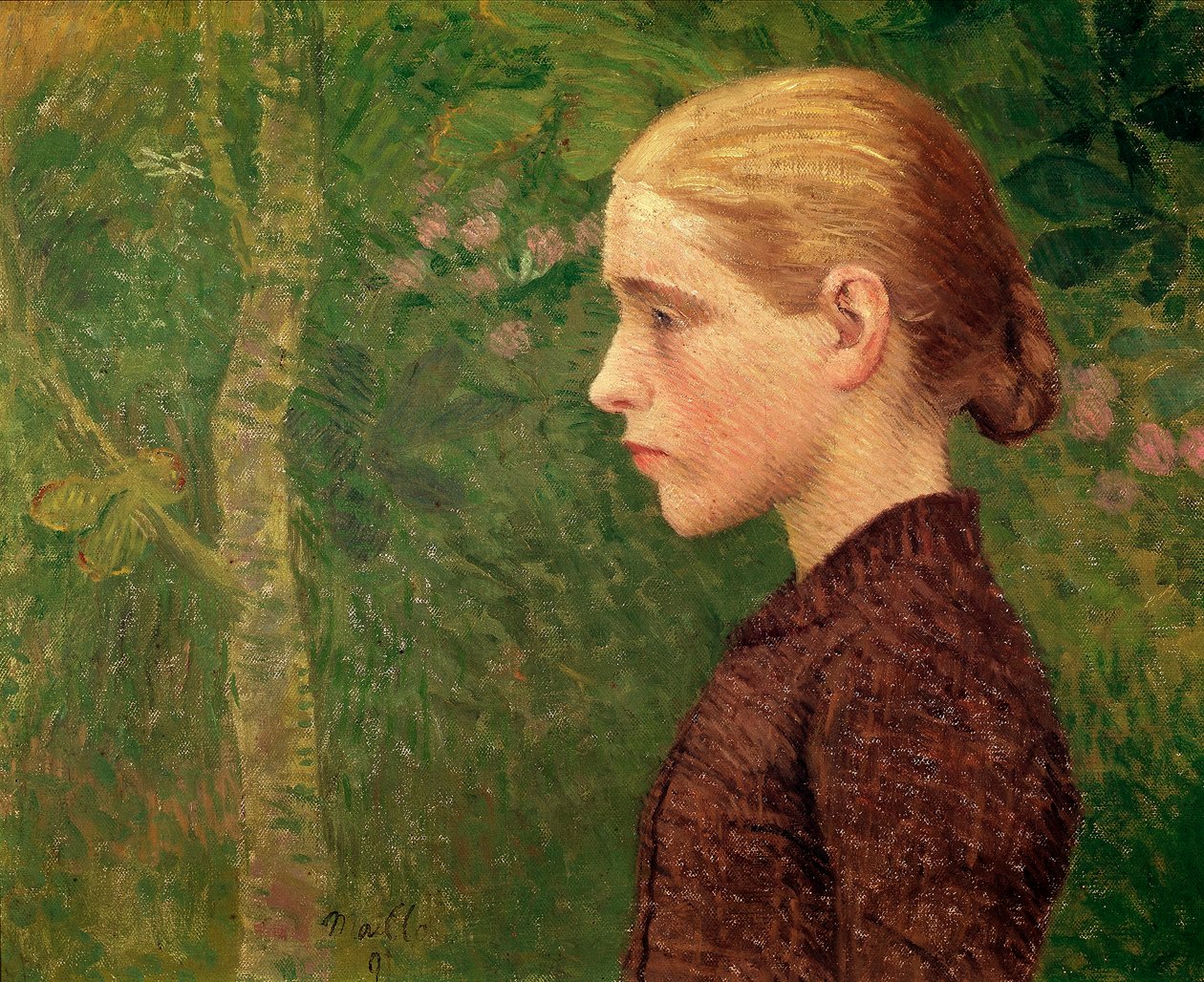 Byste av unge bondemaleri av Aristide Maillol (1861-1944) 1891 Søn. 46x55 cm Reims, Musee des Beaux Arts av Aristide Maillol